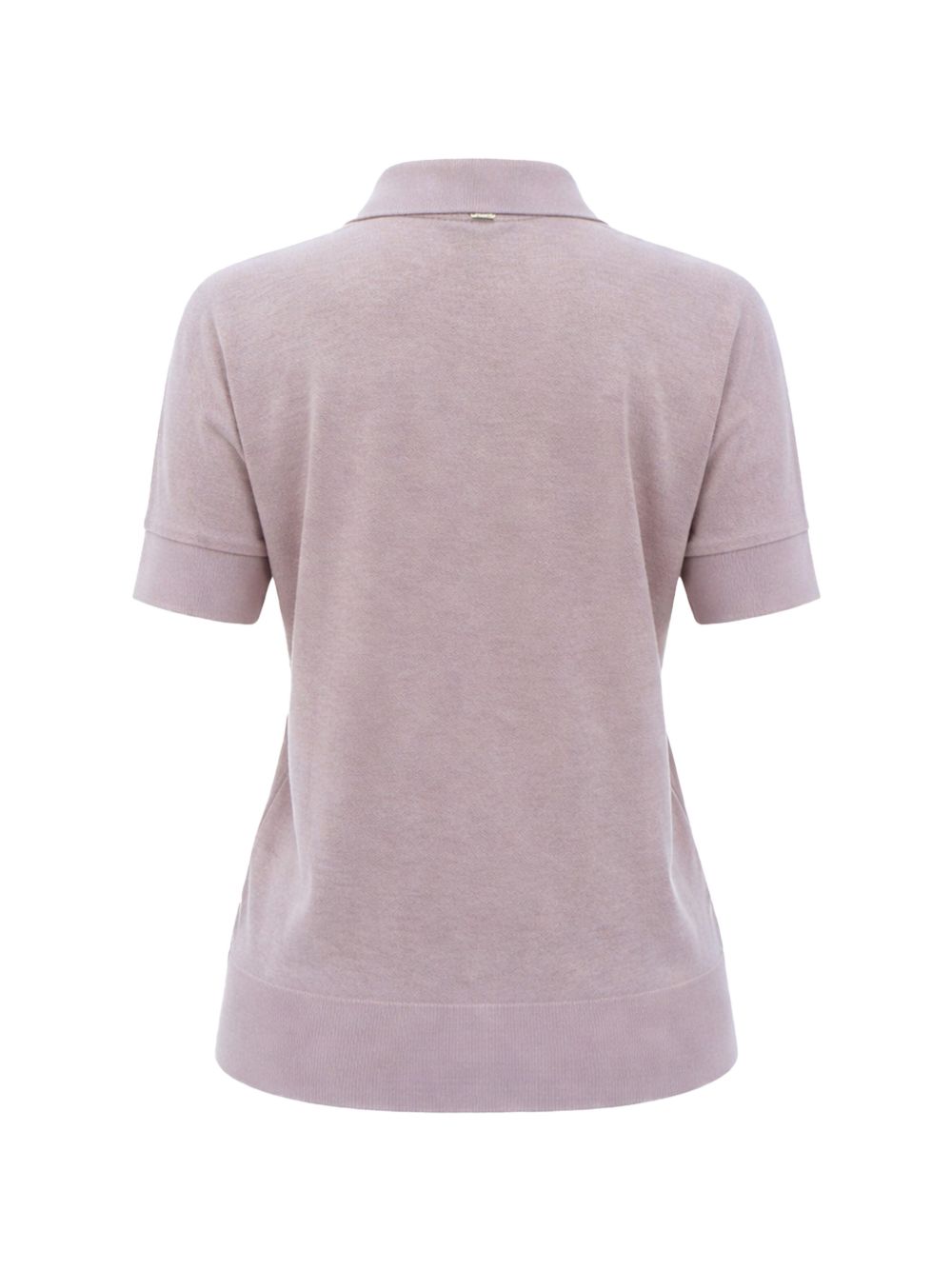 HERNO Polo a maniche corte in cotone rosa