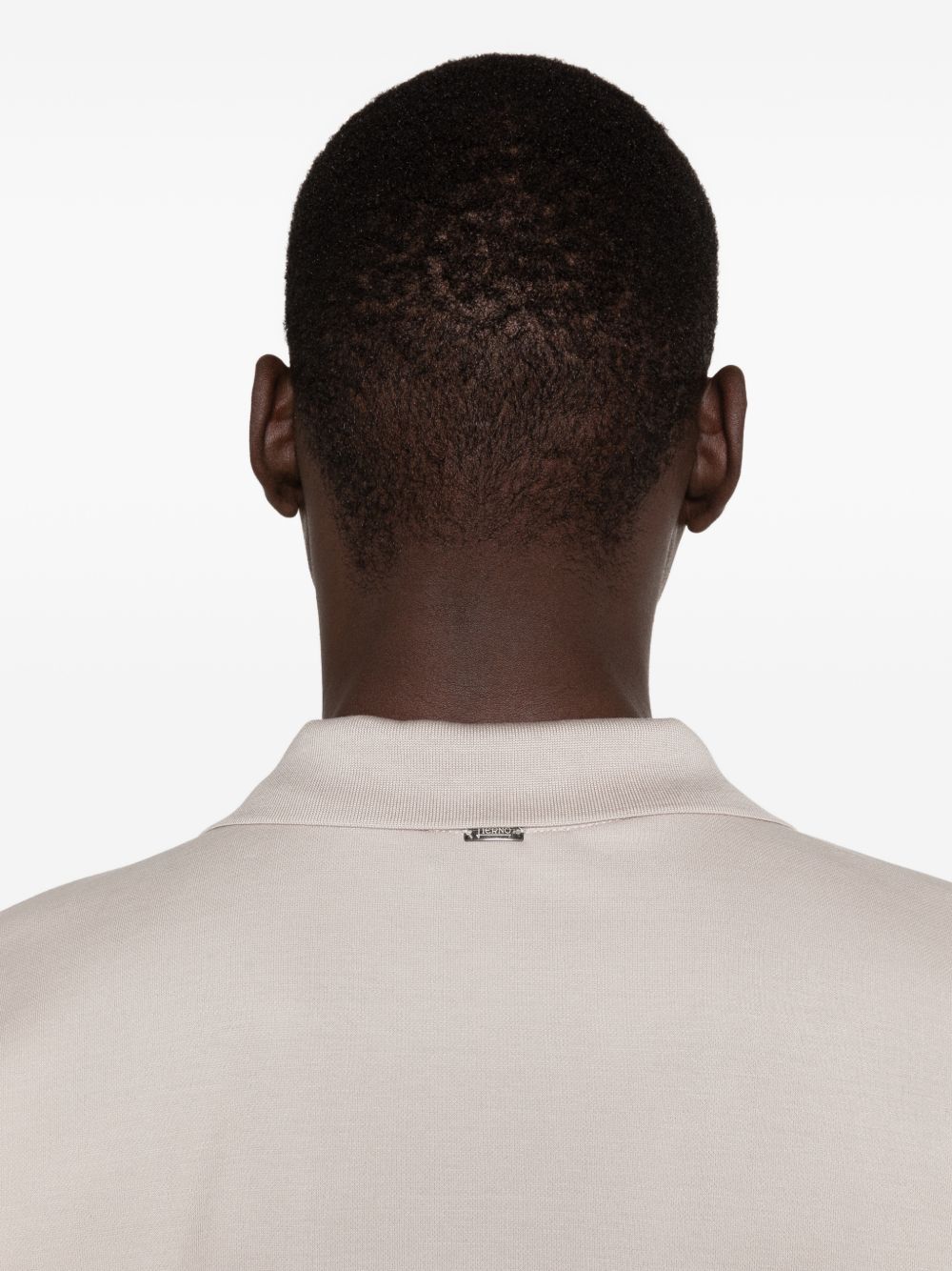 HERNO Polo in cotone grigio