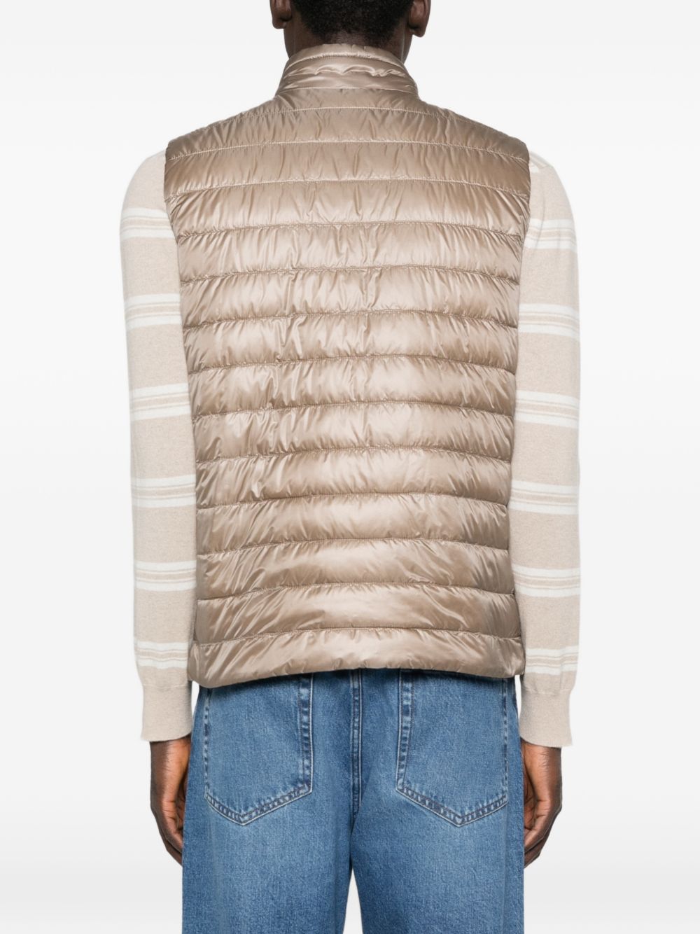 HERNO Gilet reversibile marrone imbottito