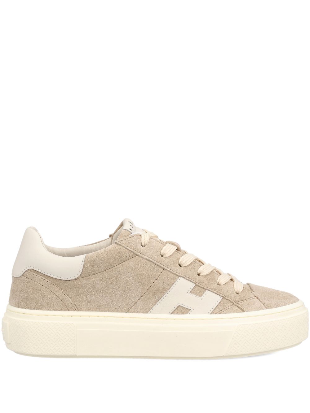 HOGAN Sneakers Crosswind Platform in pelle beige