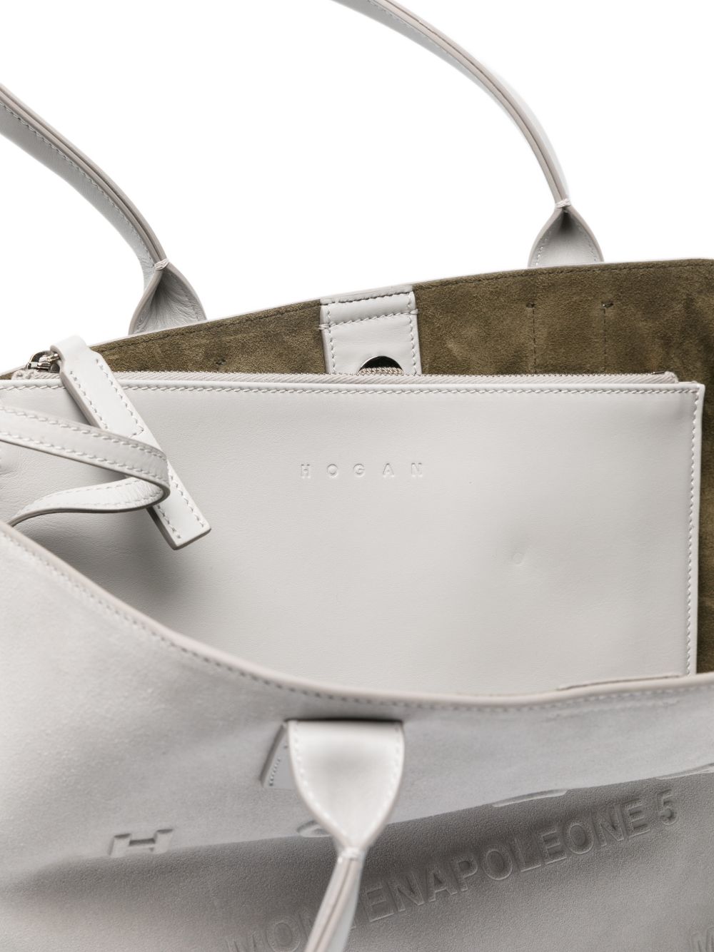 HOGAN Borsa shopping in pelle bianca
