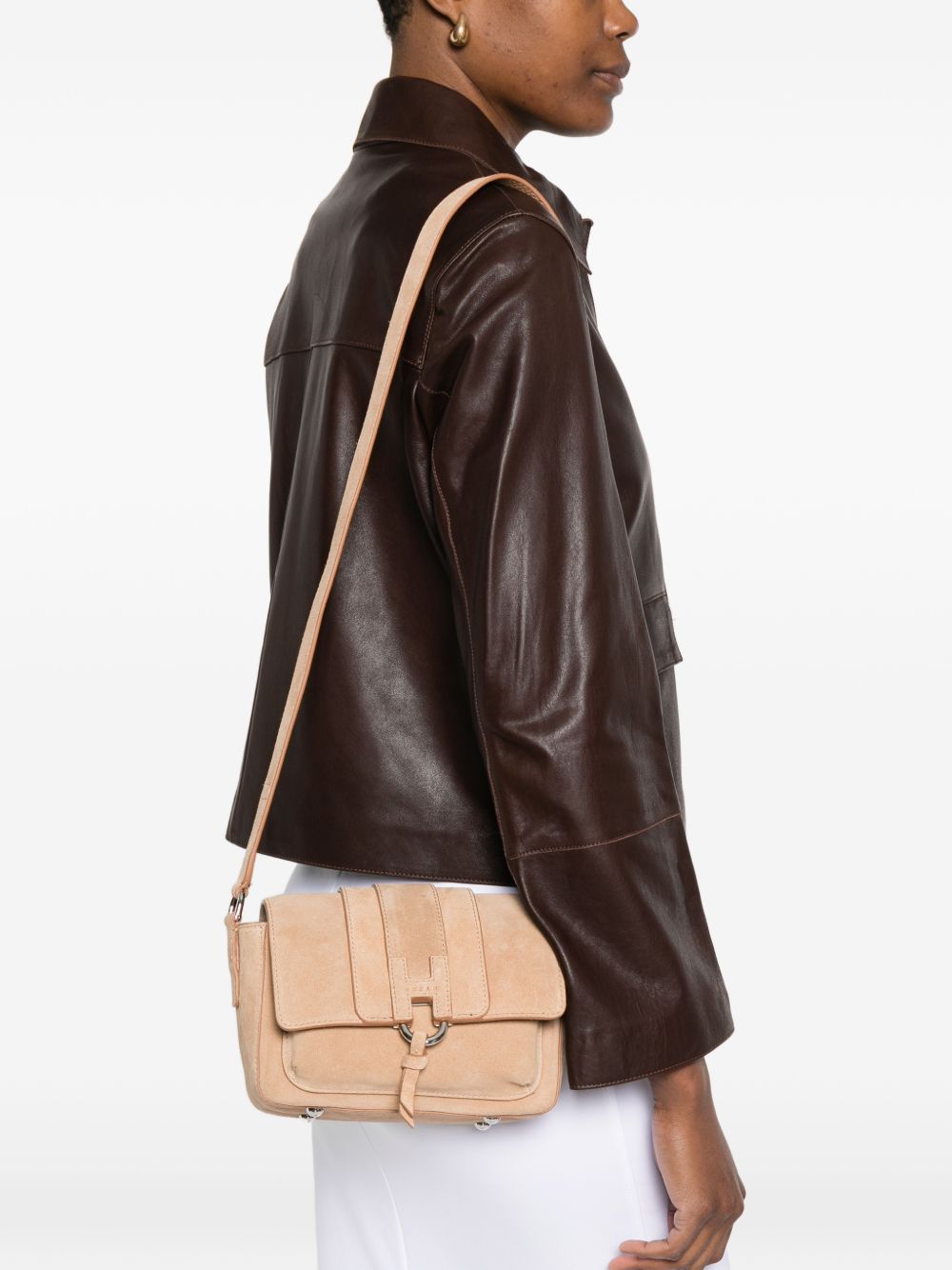 HOGAN Borsa a tracolla in suede beige