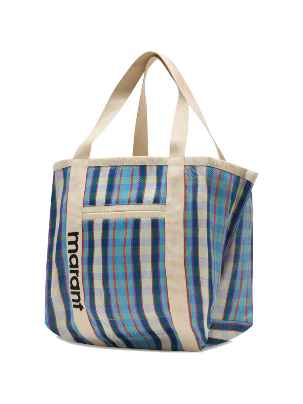 ISABEL MARANT Borsa shopping Darwen a righe blu e bianche