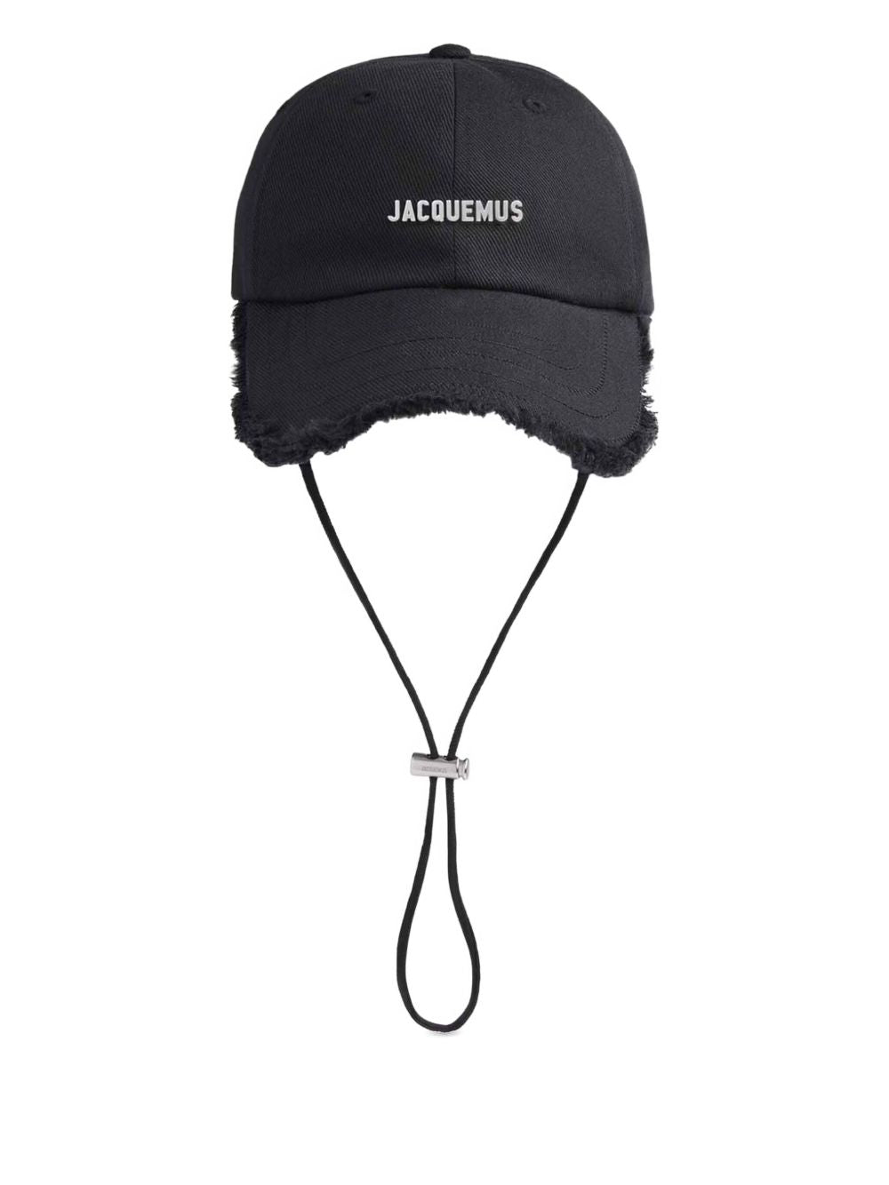 JACQUEMUS Cappello Artichaut in cotone nero con laccio