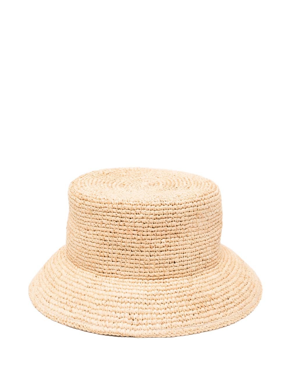 JACQUEMUS Cappello bucket in rafia con logo