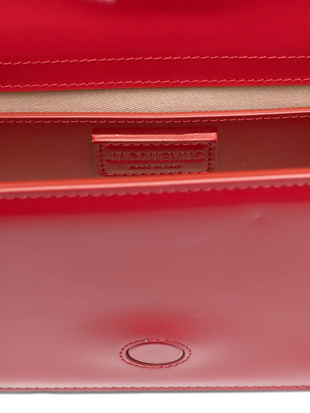 JACQUEMUS Borsa a mano Le Bambino grande in pelle rossa