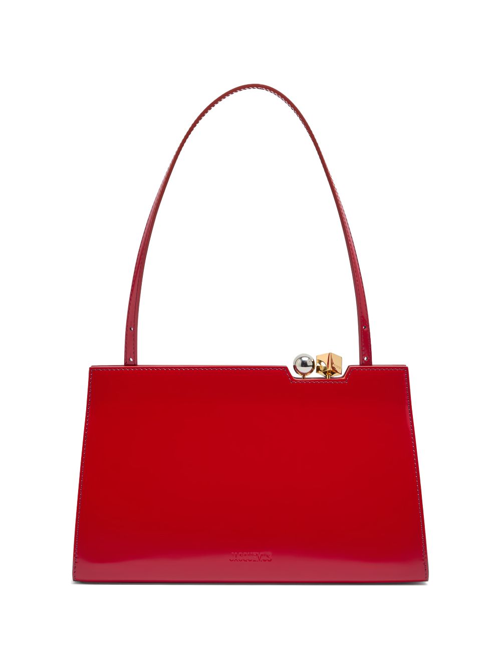 JACQUEMUS Borsa a mano 'Salone' in pelle rossa