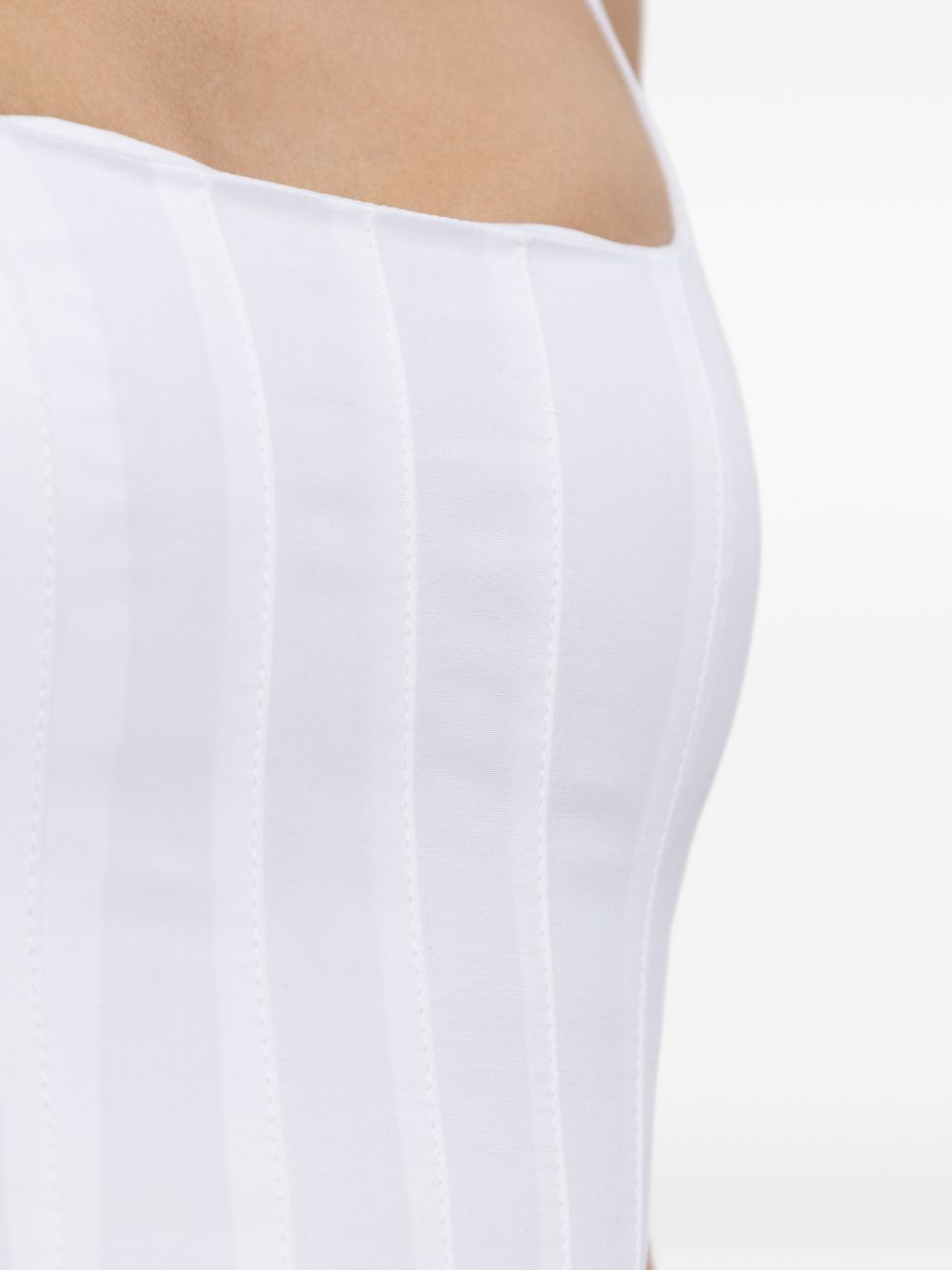 JACQUEMUS Abito midi Agave in cotone bianco