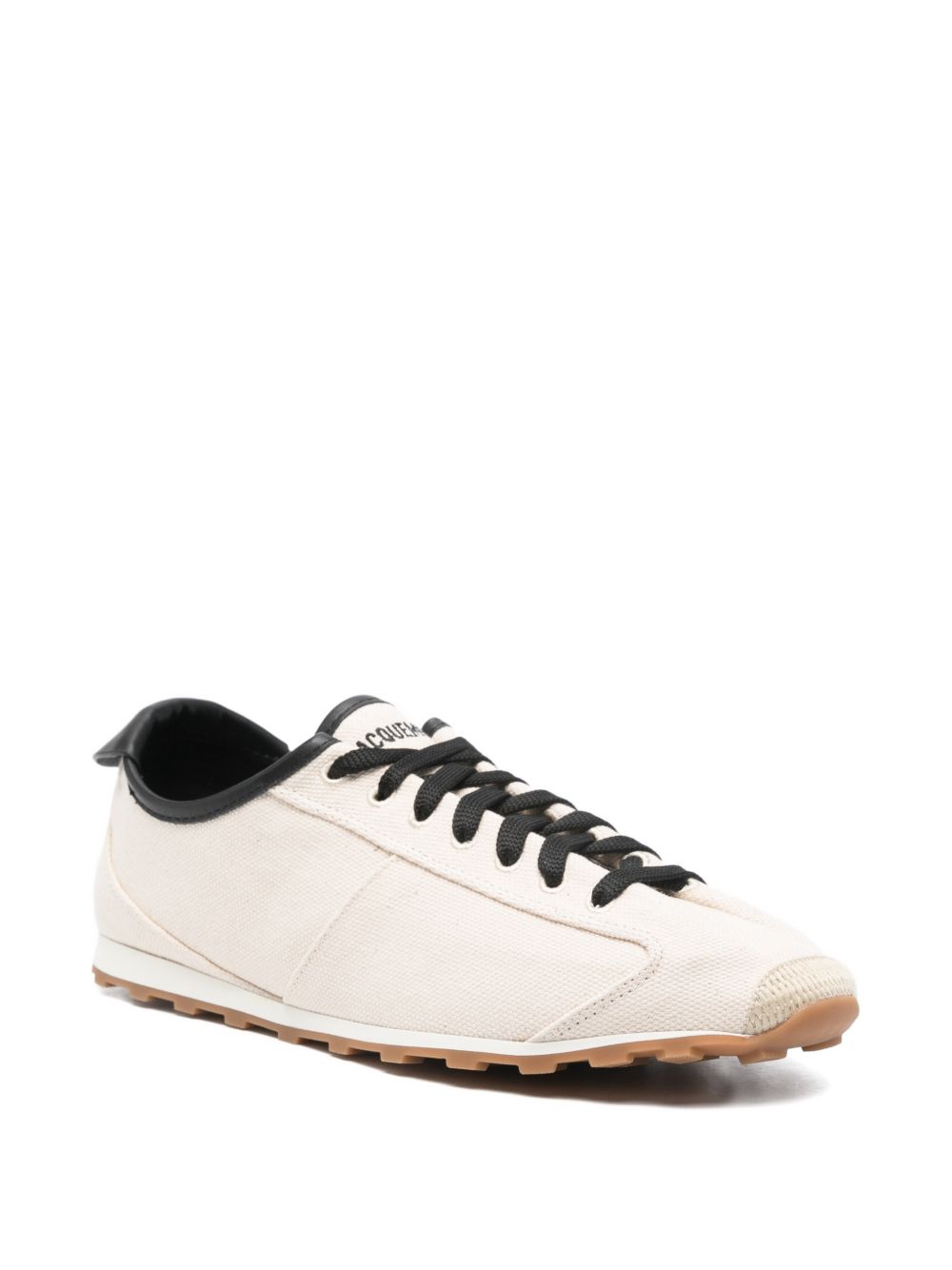 JACQUEMUS Sneakers Tennis beige in cotone organico
