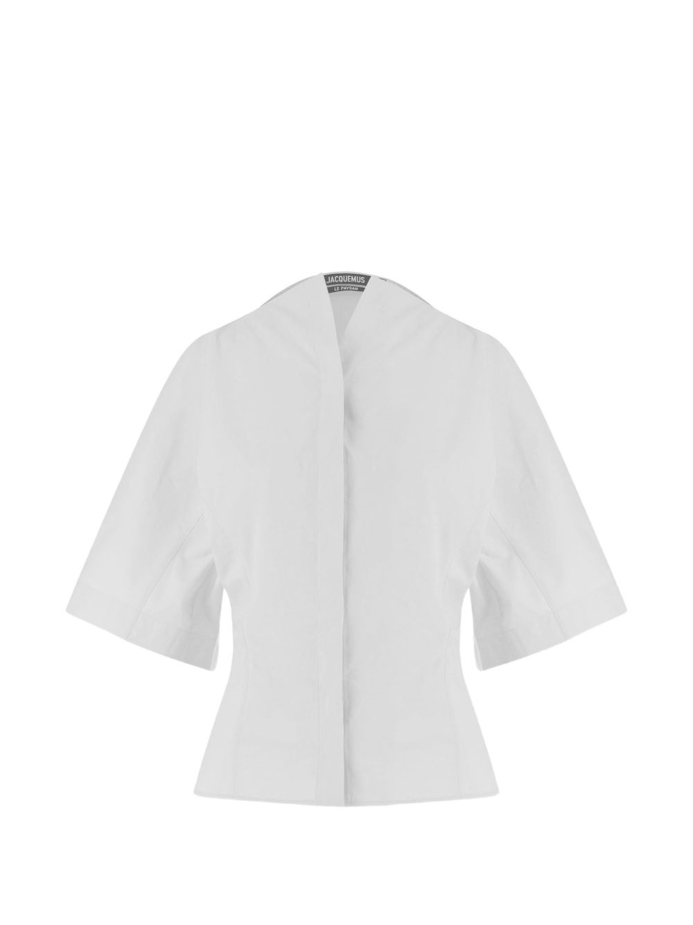 JACQUEMUS Camicia Moisson in cotone bianco a maniche corte