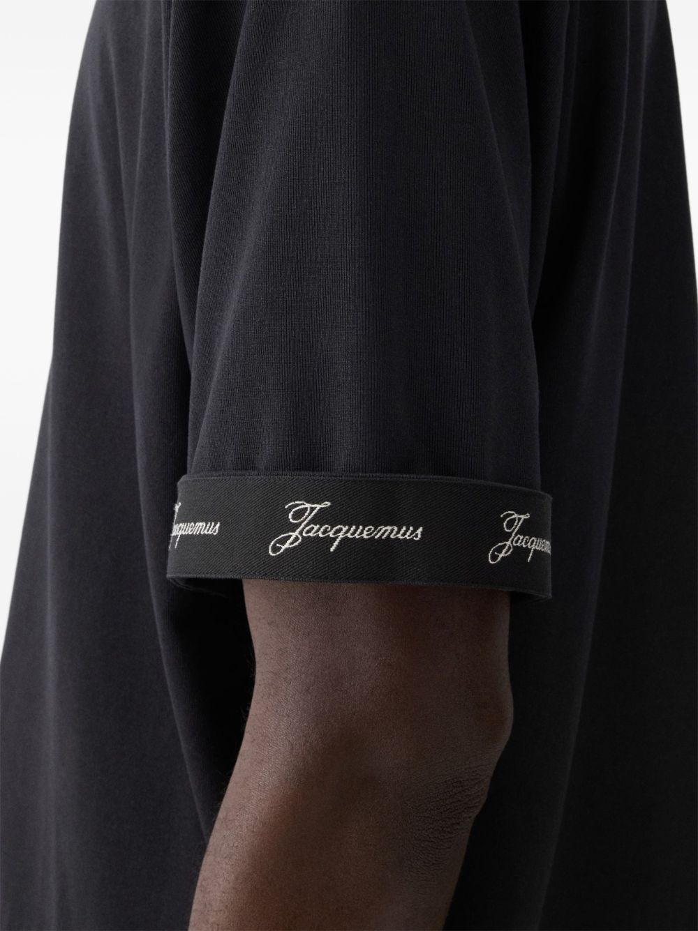 JACQUEMUS T-shirt nera a girocollo