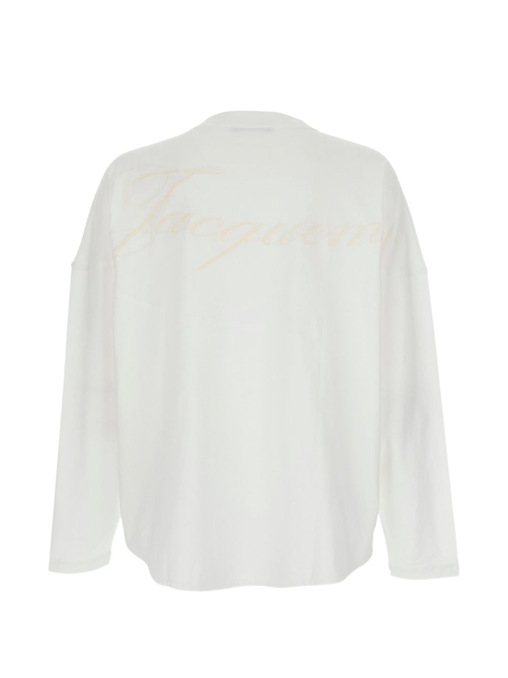 JACQUEMUS T-shirt Atelier bianca a maniche lunghe con logo