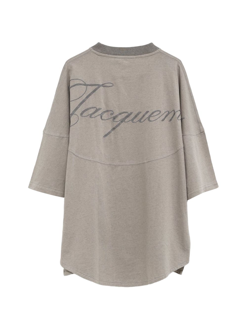 JACQUEMUS T-shirt Atelier grigio in cotone con stampa
