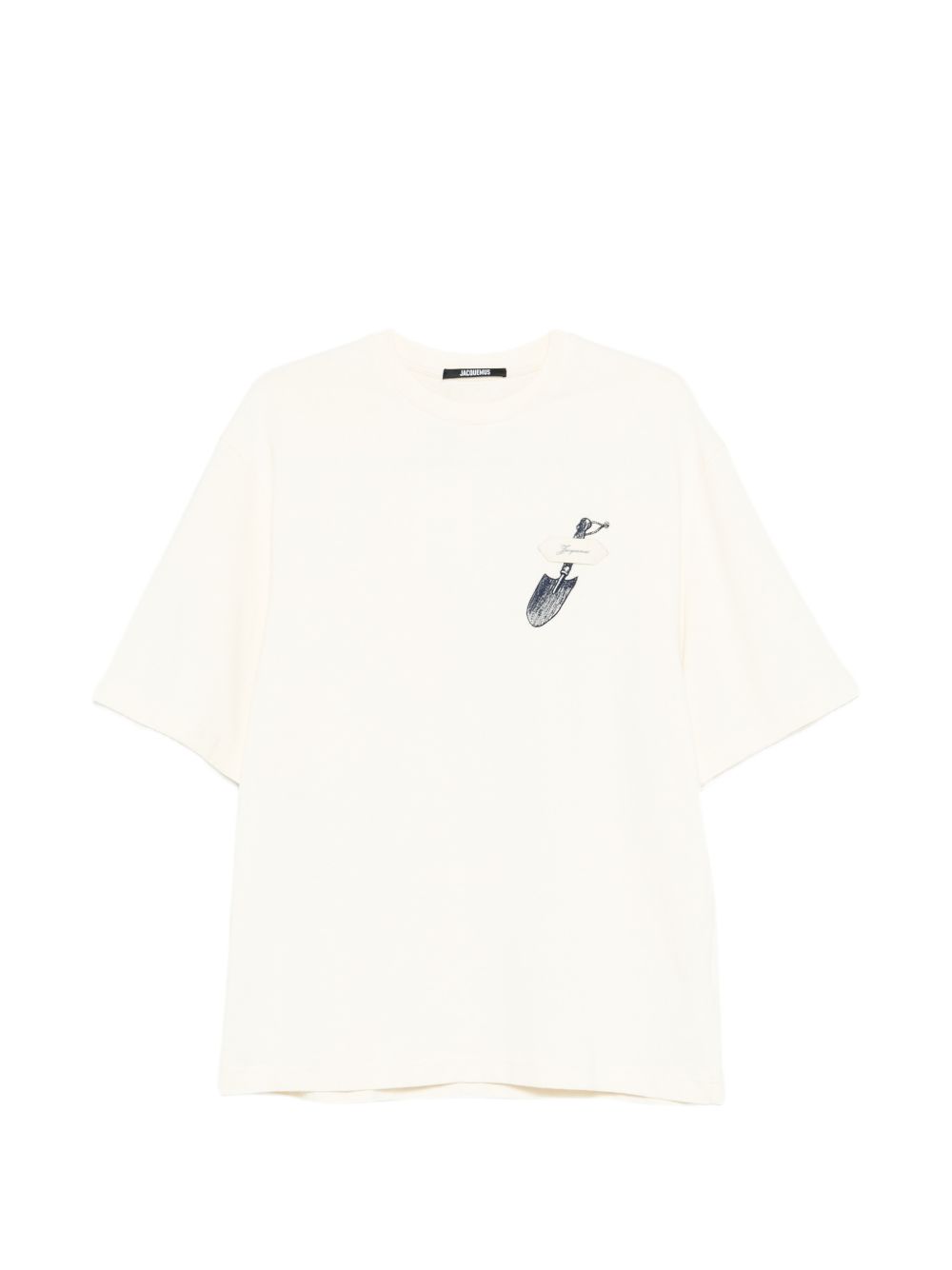 JACQUEMUS T-shirt Pelle bianca in cotonecon stampa