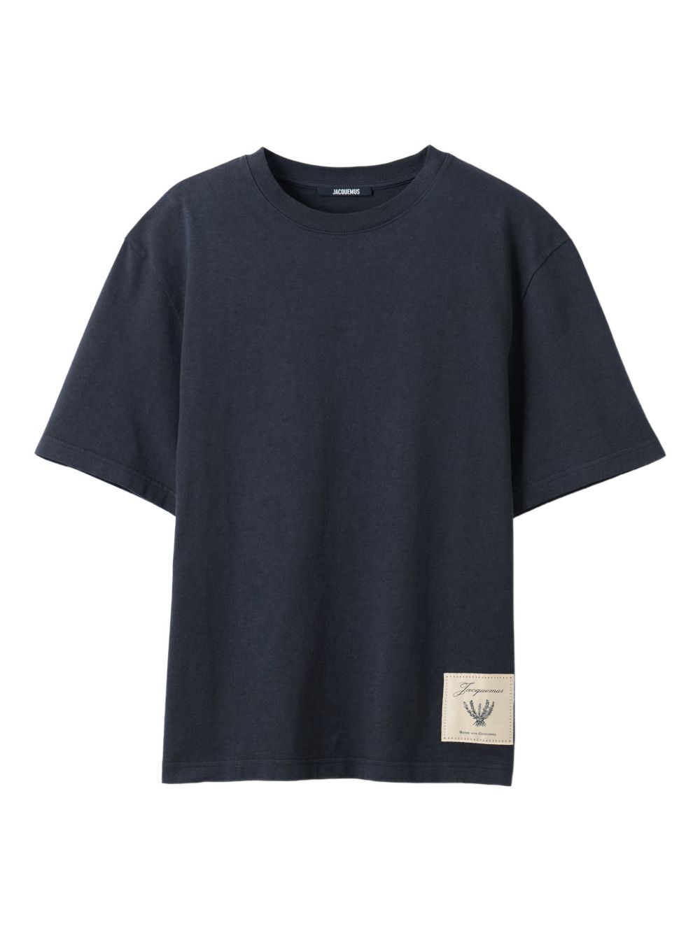 JACQUEMUS T-shirt Torneo blu in cotone con etichetta