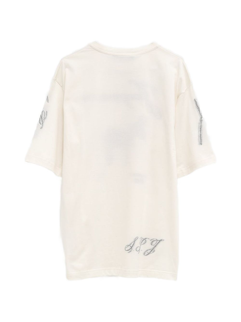 JACQUEMUS T-shirt bianca in cotone con stampa grafica