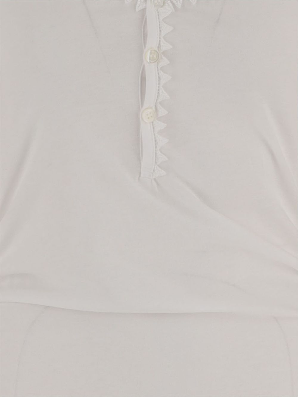 JACQUEMUS Top Clavela in cotone bianco con mezza abbottonatura