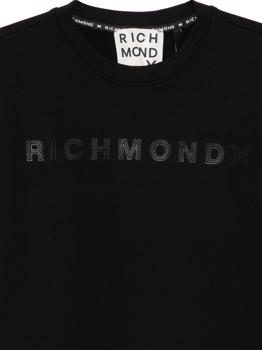 JOHN RICHMOND Felpa Ferdi Sejam nera con logo