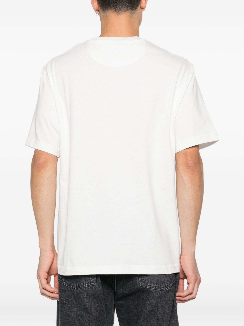 KENZO T-shirt in cotone bianco con patch tigre