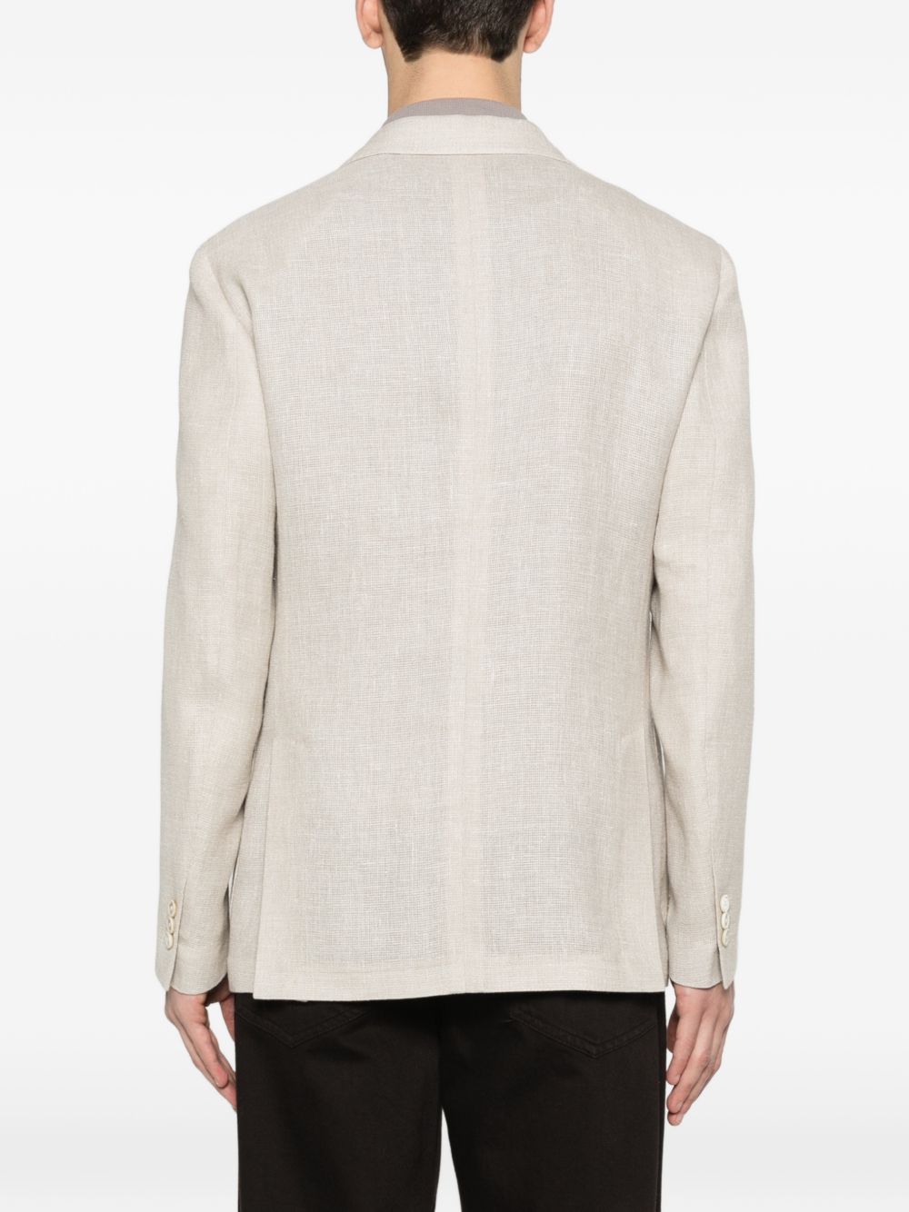 LARDINI Blazer beige con patch pockets