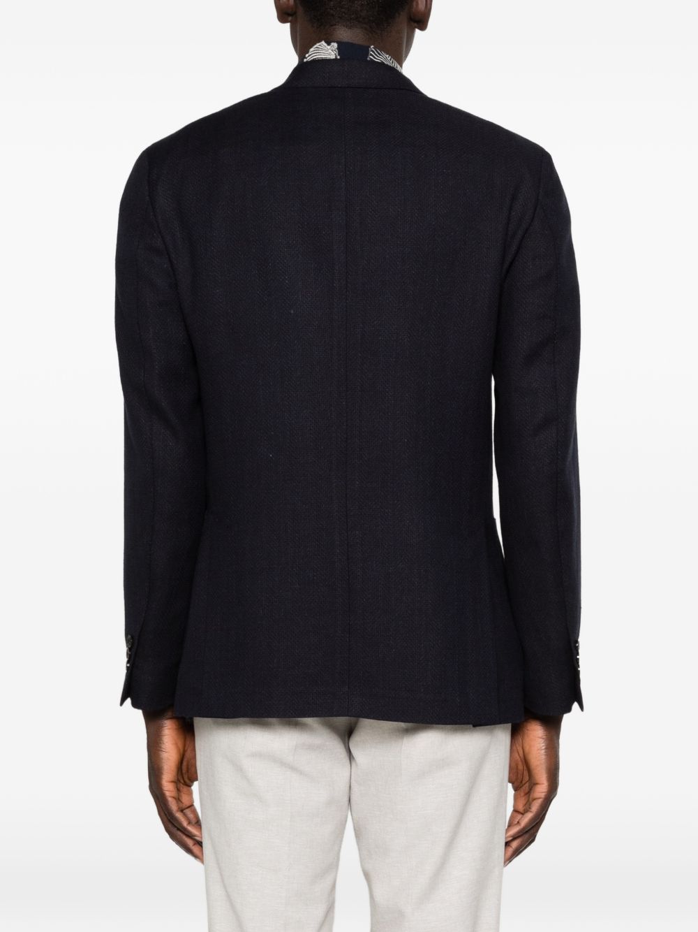 LARDINI Blazer blu notte con spilla