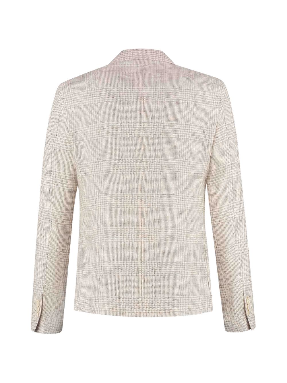 LARDINI Giacca con motivo check in cotone écru