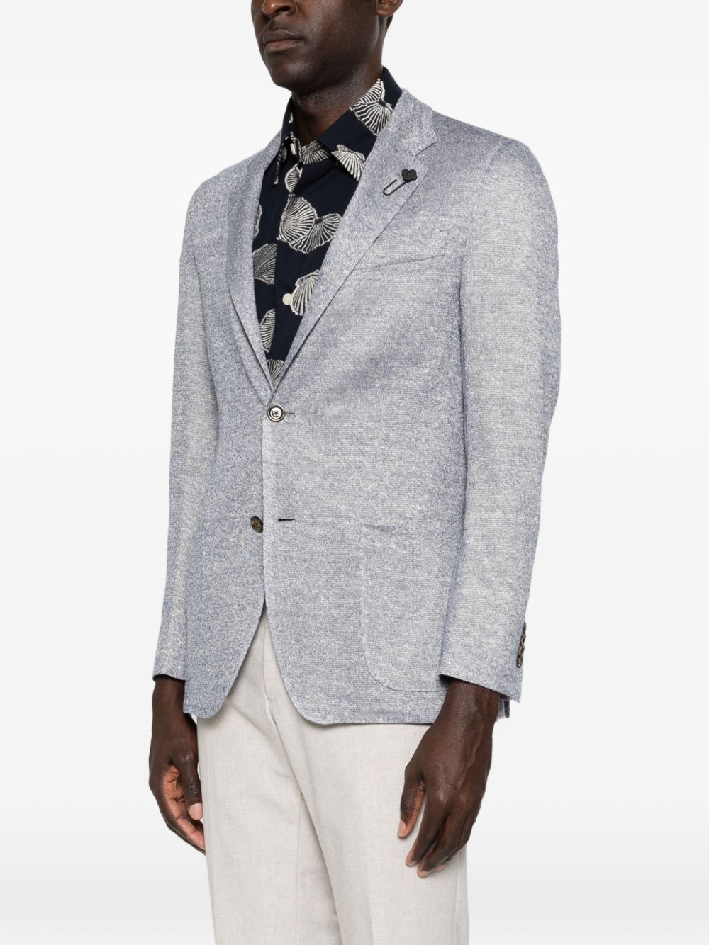 LARDINI Blazer monopetto azzurro chiaro