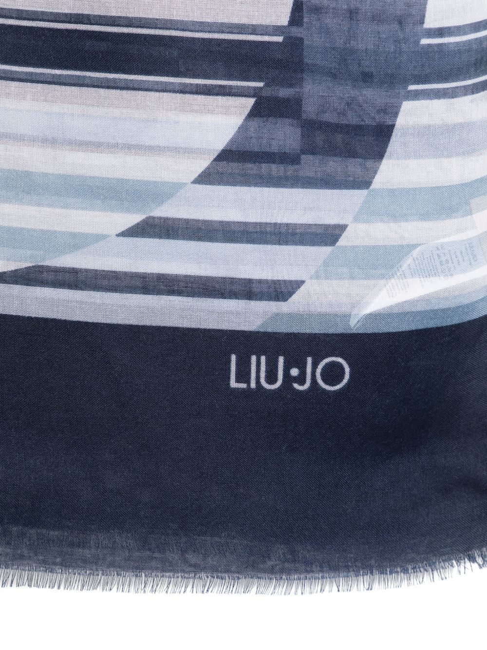 LIUJO Foulard a righe sui toni del blu