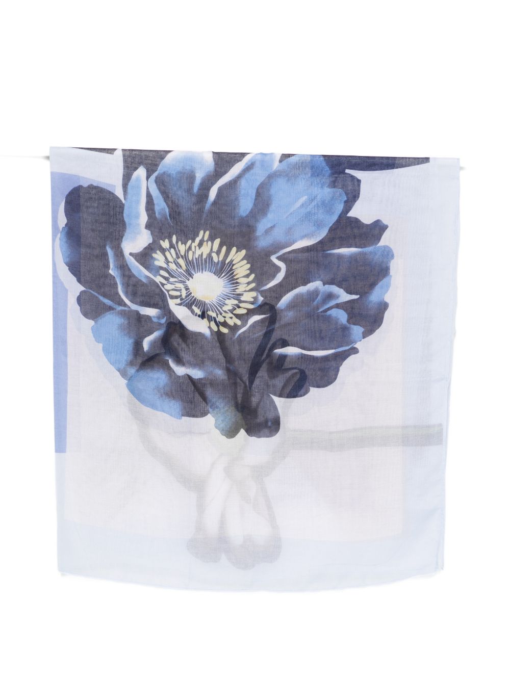 LIUJO Foulard sciarpa con stampa floreale blu