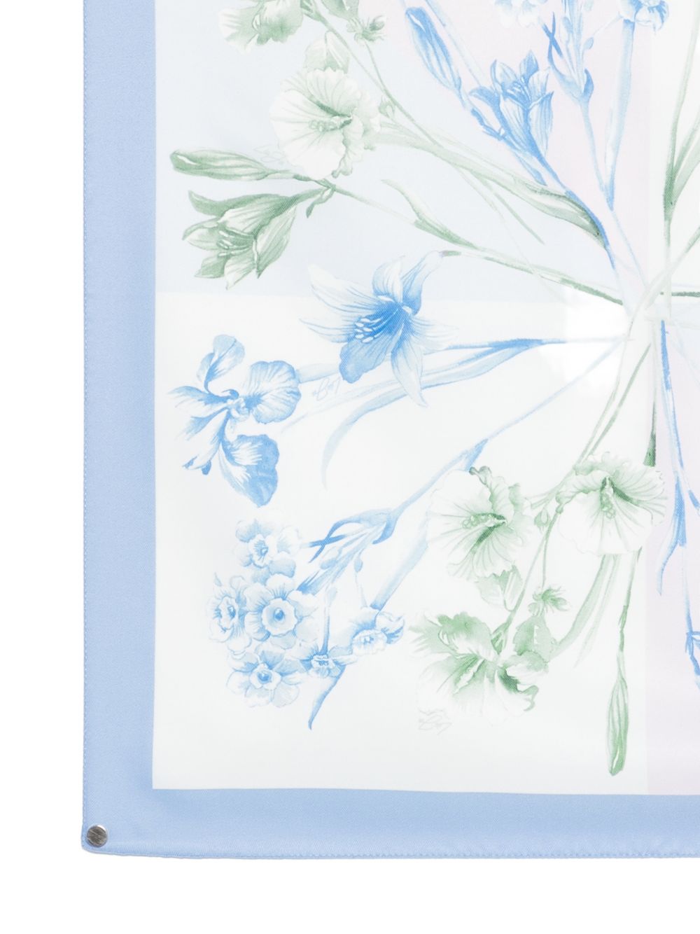 LIUJO Foulard con stampa floreale bianco e celeste