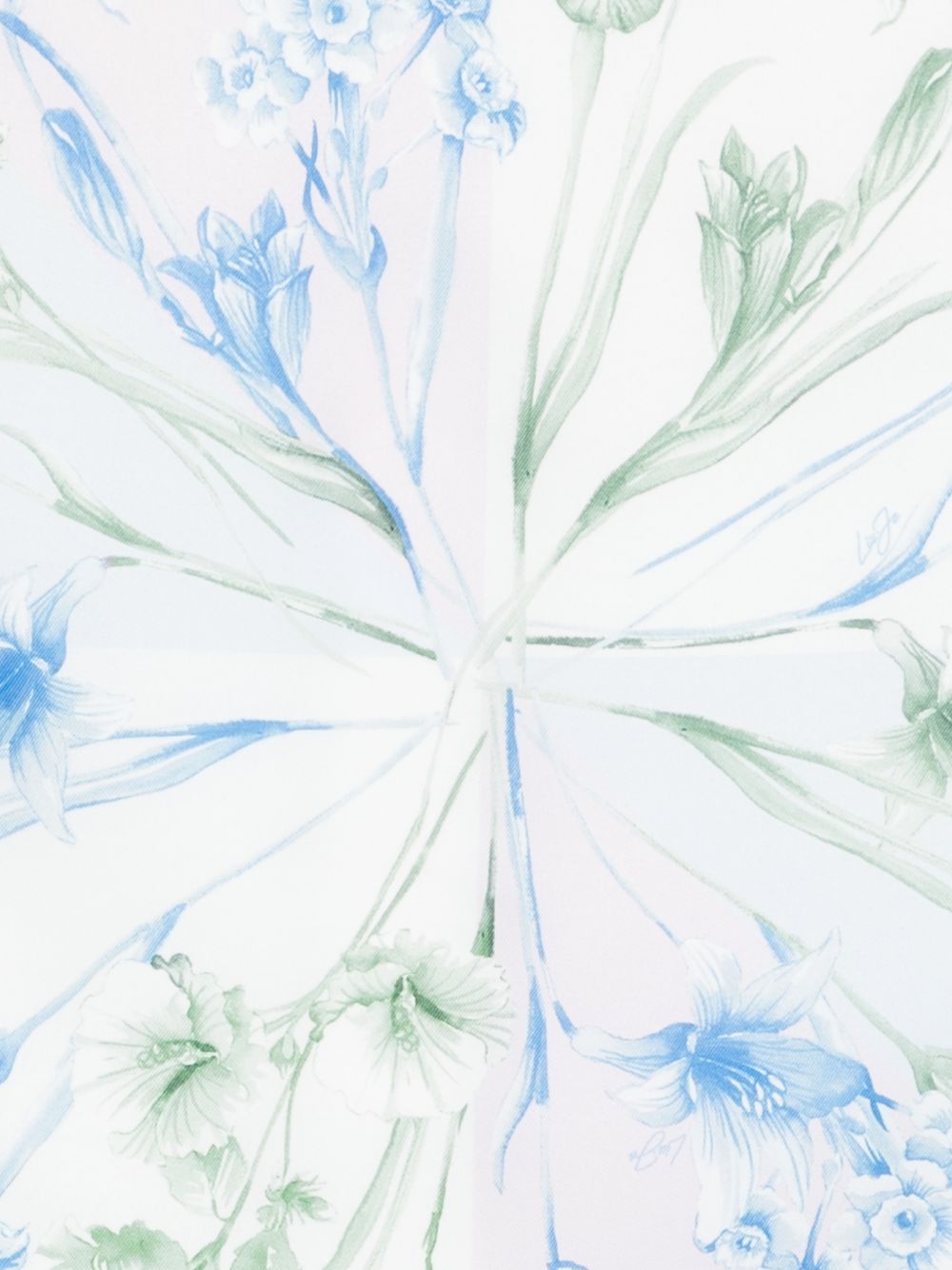 LIUJO Foulard con stampa floreale bianco e celeste