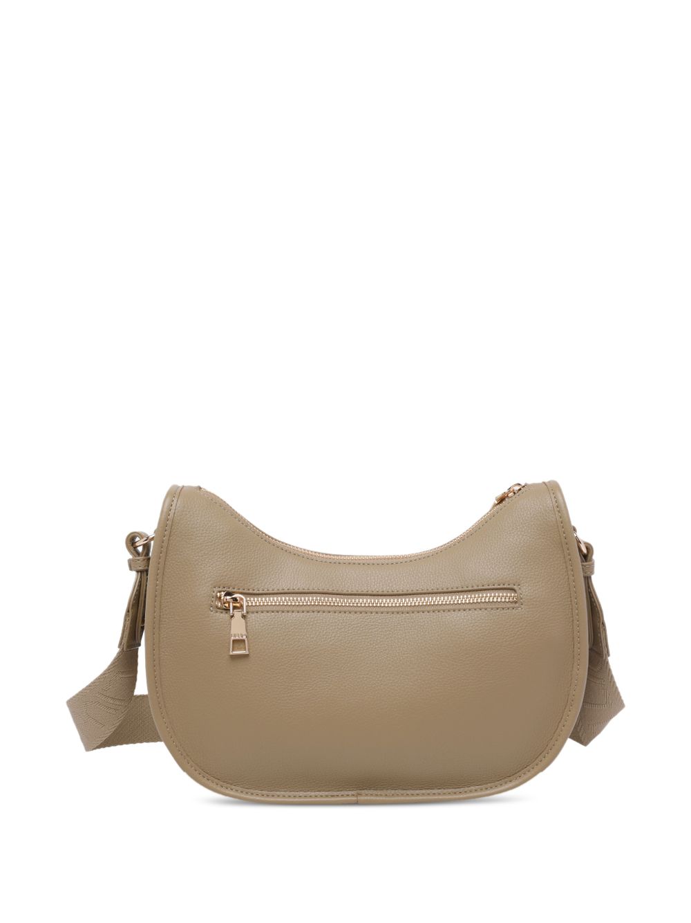 LIUJO Borsa a tracolla color tortora in ecopelle con tasca laterale