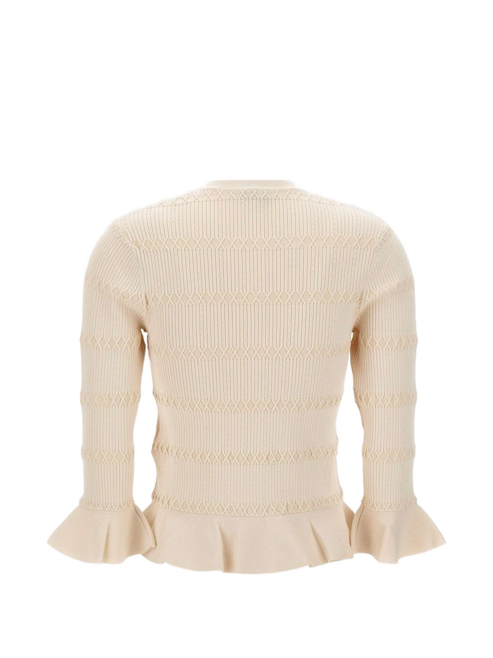 LIUJO Cardigan crema con bottoni dorati