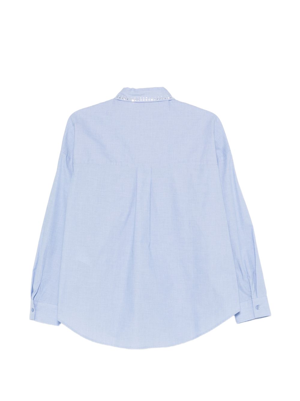 LIUJO Camicia azzurra a maniche lunghe con strass