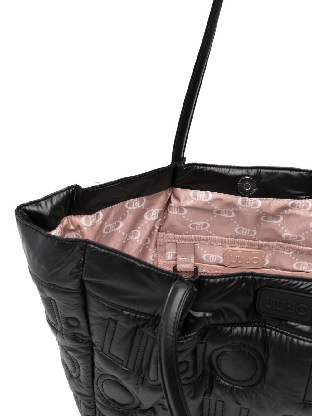 LIUJO Borsa shopping nera trapuntata