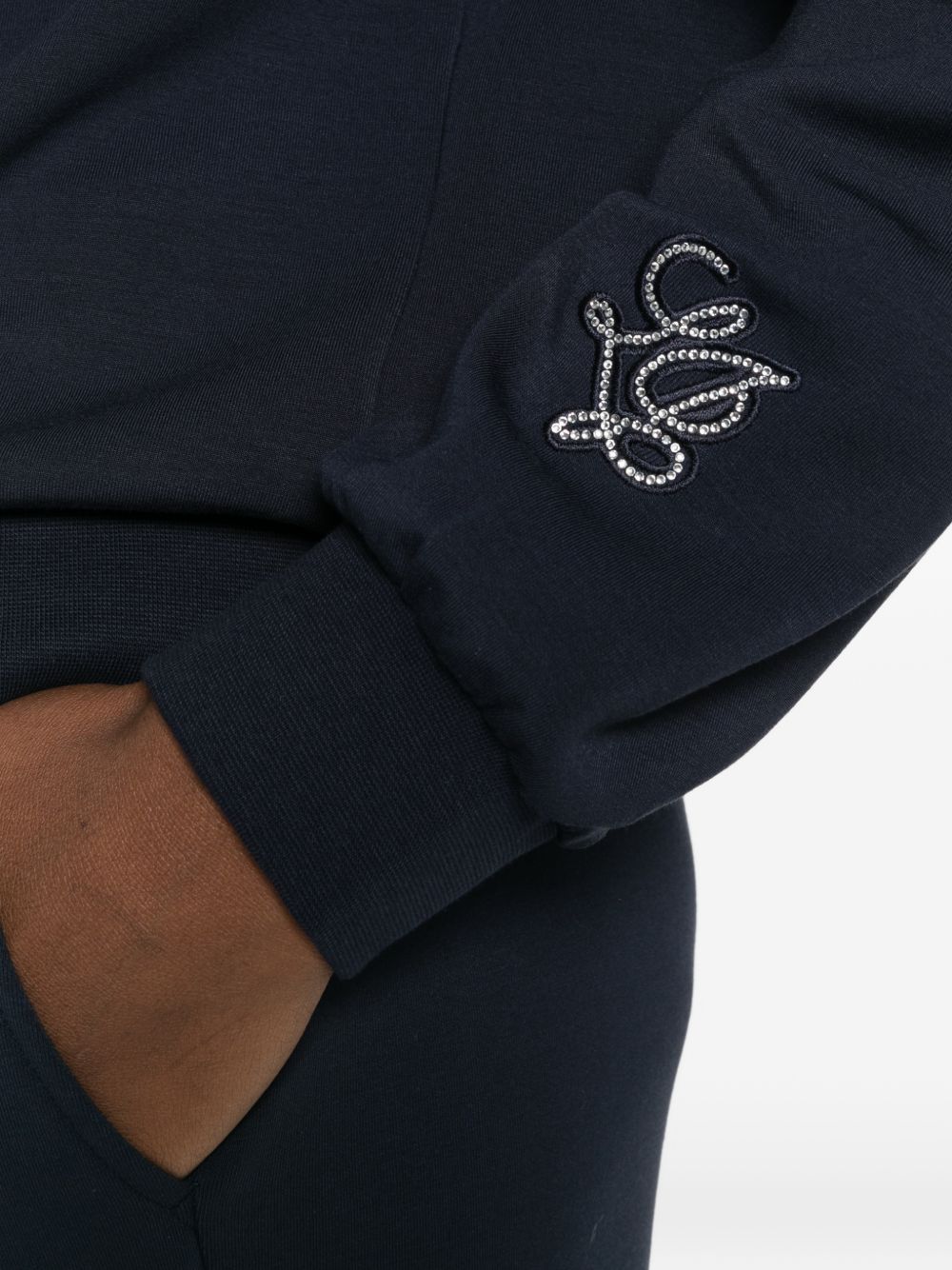 LIUJO Tuta sportiva blu con zip al collo