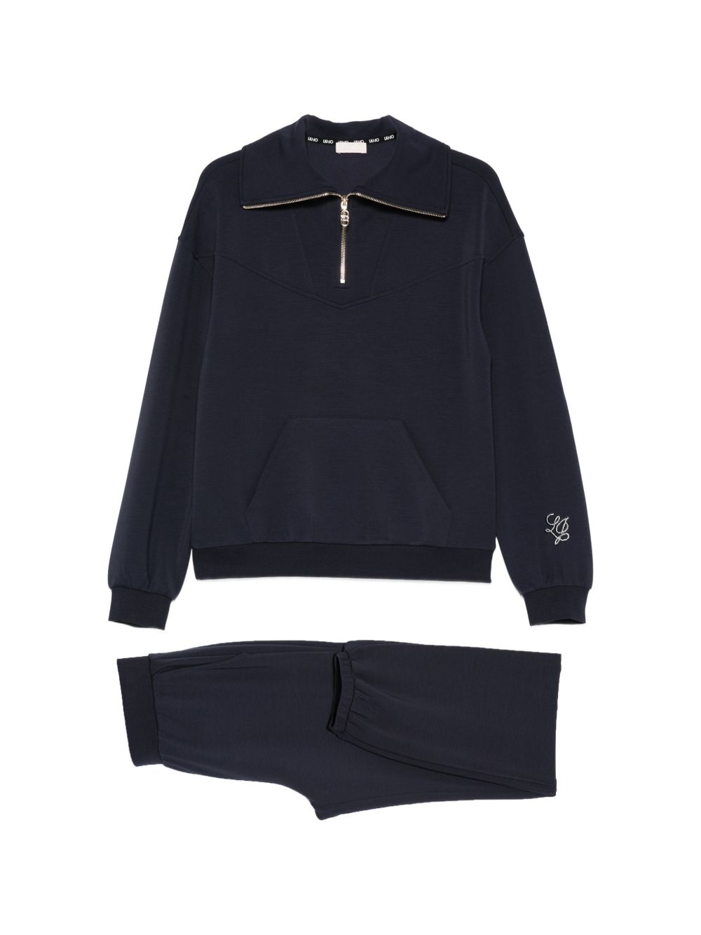 LIUJO Tuta sportiva blu con zip al collo