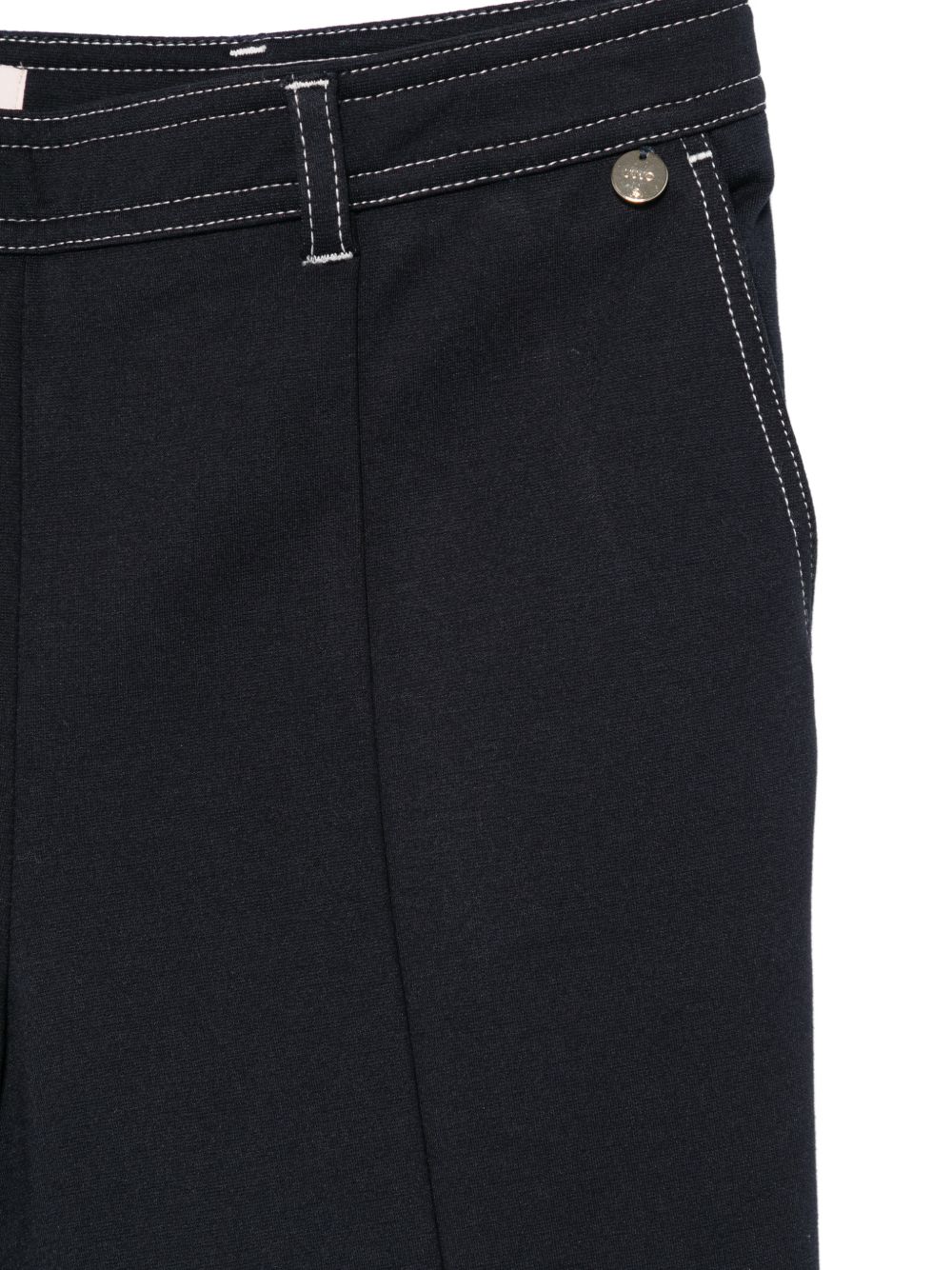 LIUJO Pantaloni con cuciture in vista bianche neri