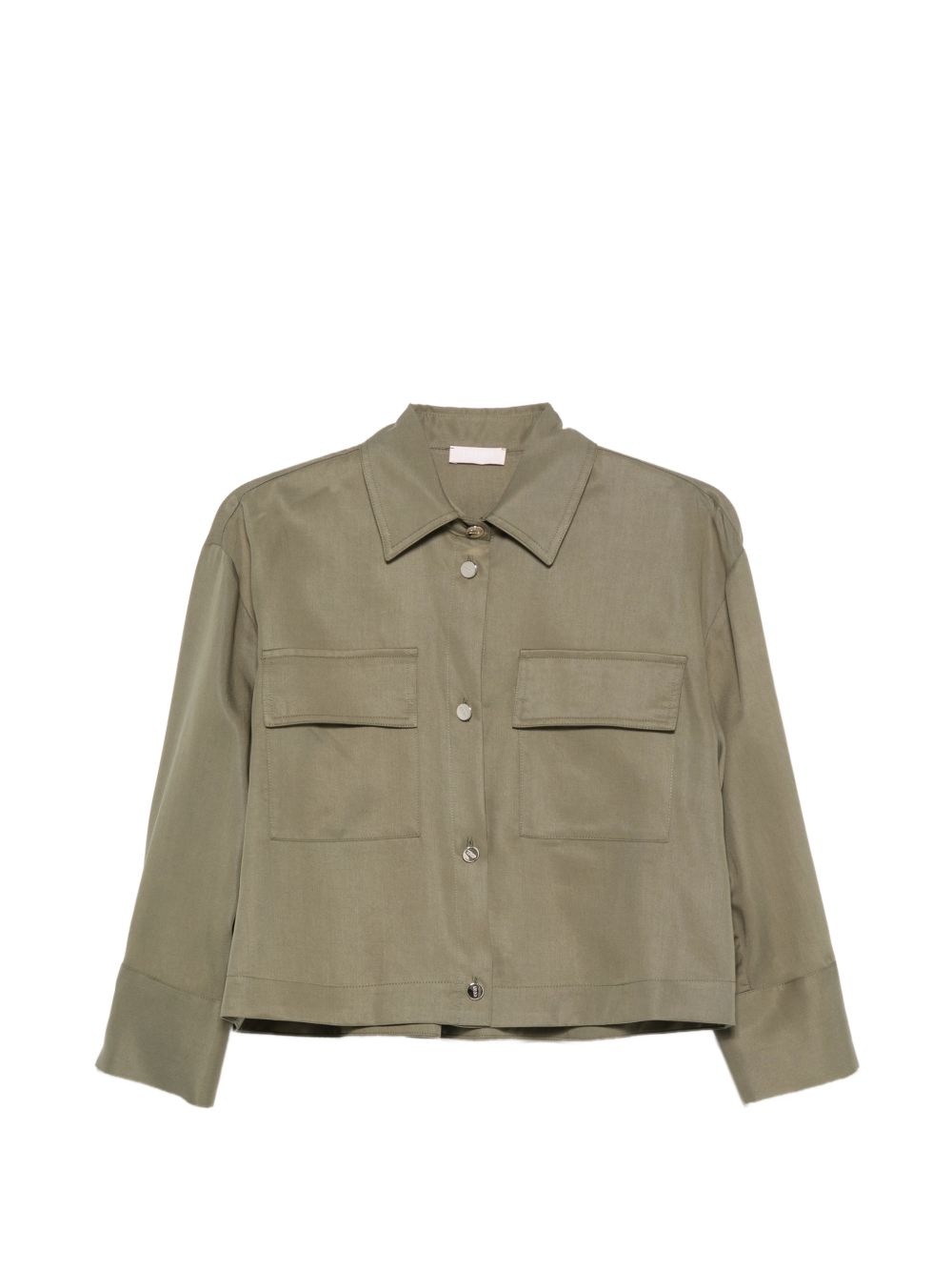 LIUJO Camcia verde oliva corta in vita con tasche
