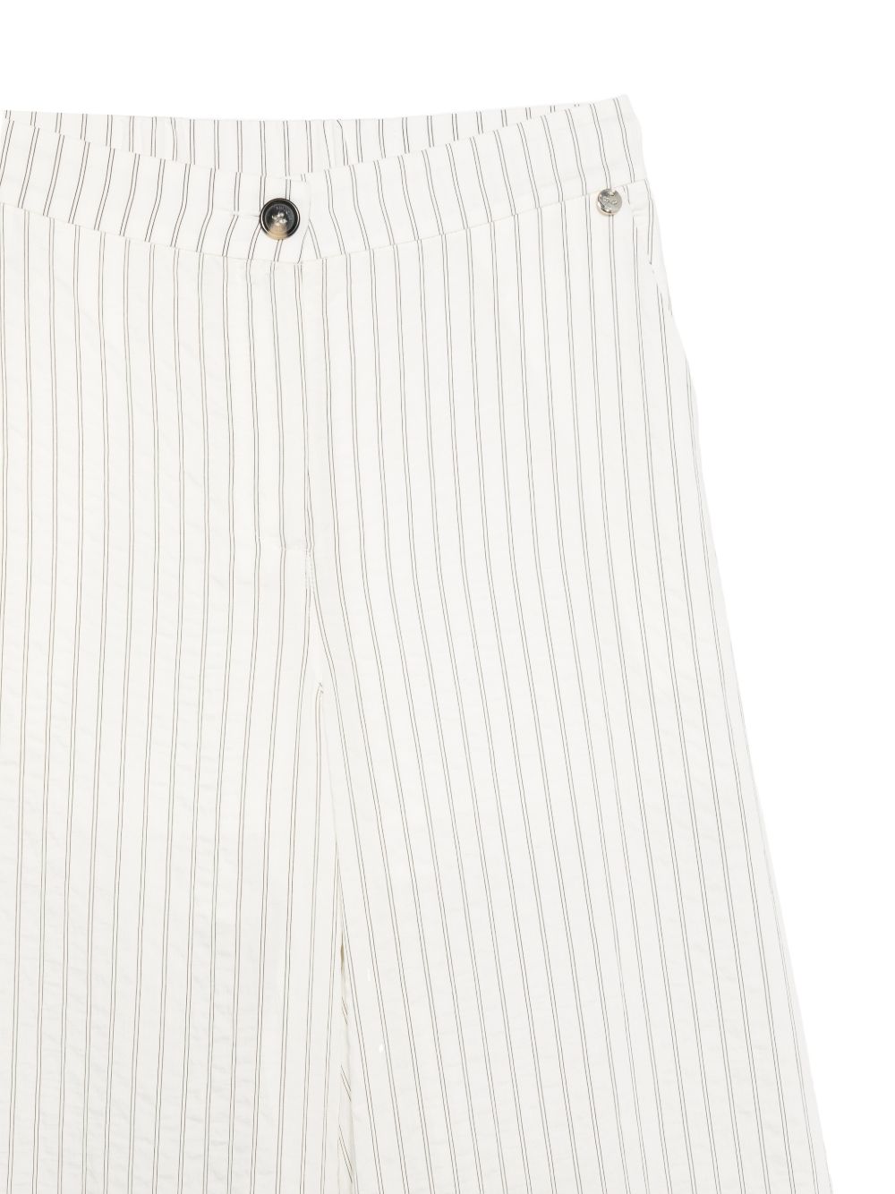 LIUJO Pantalone bianco a righe a vita alta
