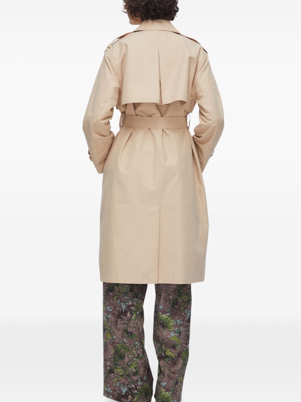 LIUJO Trench classico con cintura in vita beige