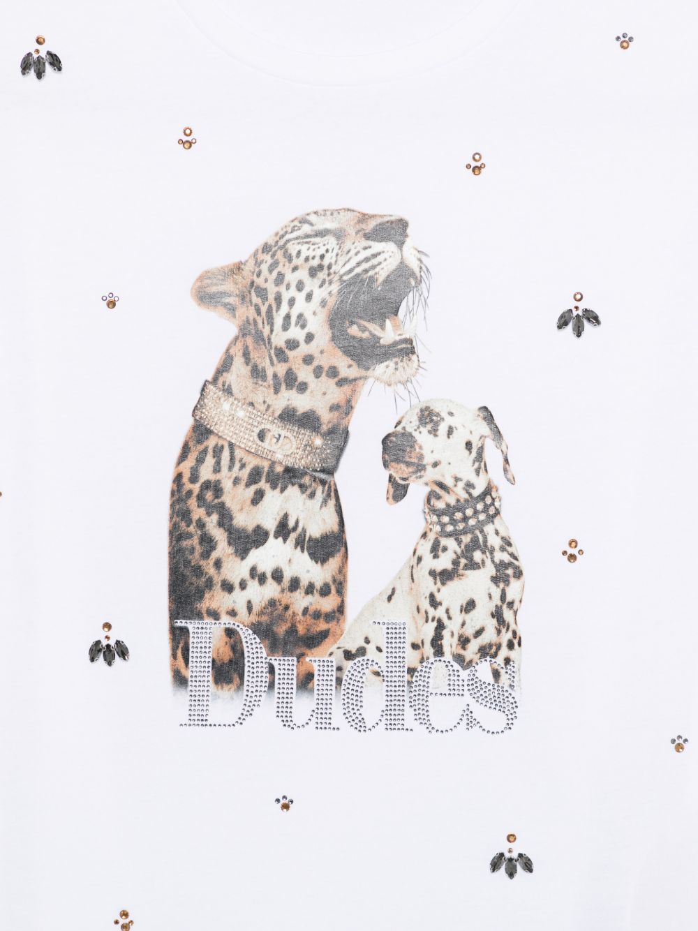 LIUJO T-shirt in cotone nero con stampa