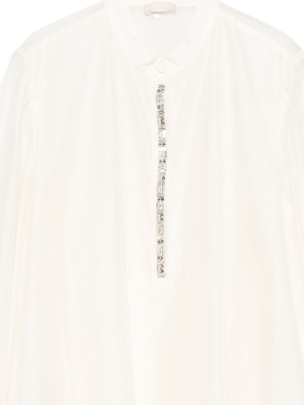 LIUJO Blusa camicia bianca impreziosita da trass