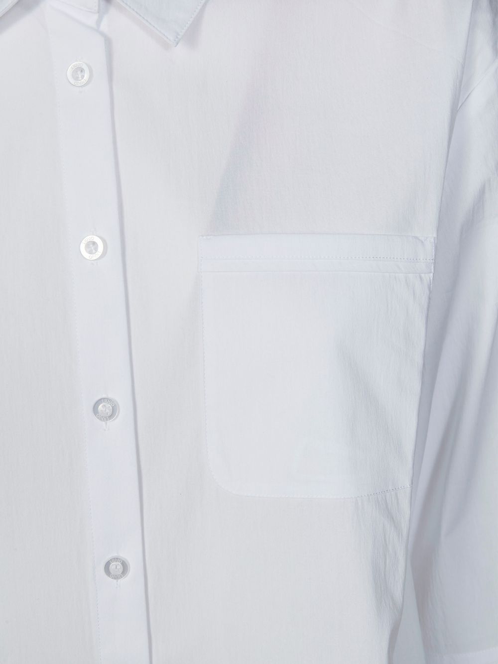LIUJO Camicia con coulisse in vita e maniche 3/4 bianca