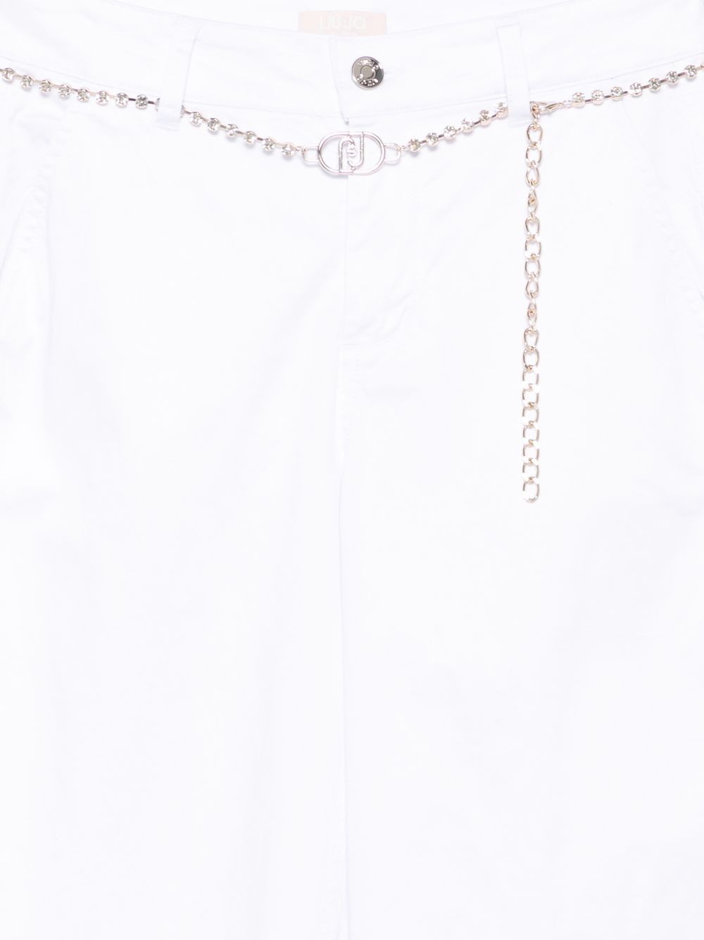LIUJO Pantaloni con catenina in vita bianchi
