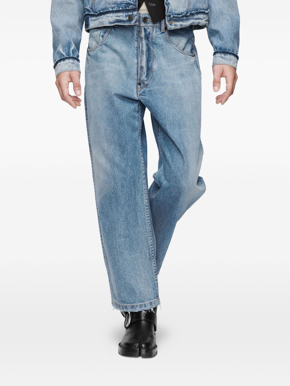 MAISON MARGIELA Jeans blu con orlo grezzo