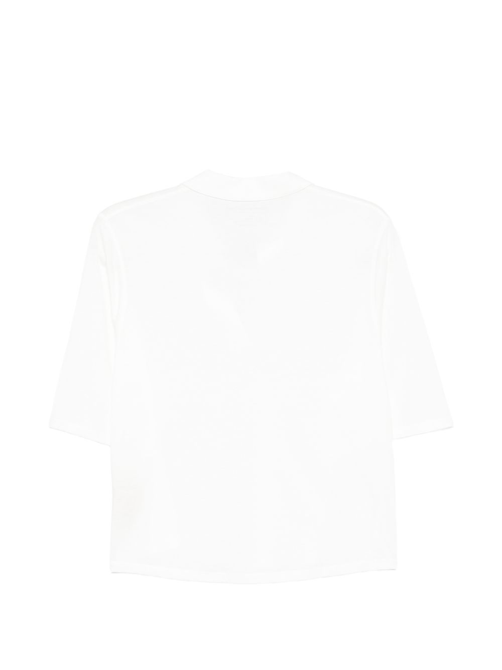 MAJESTIC FILATURES Polo corta bianca a maniche corte