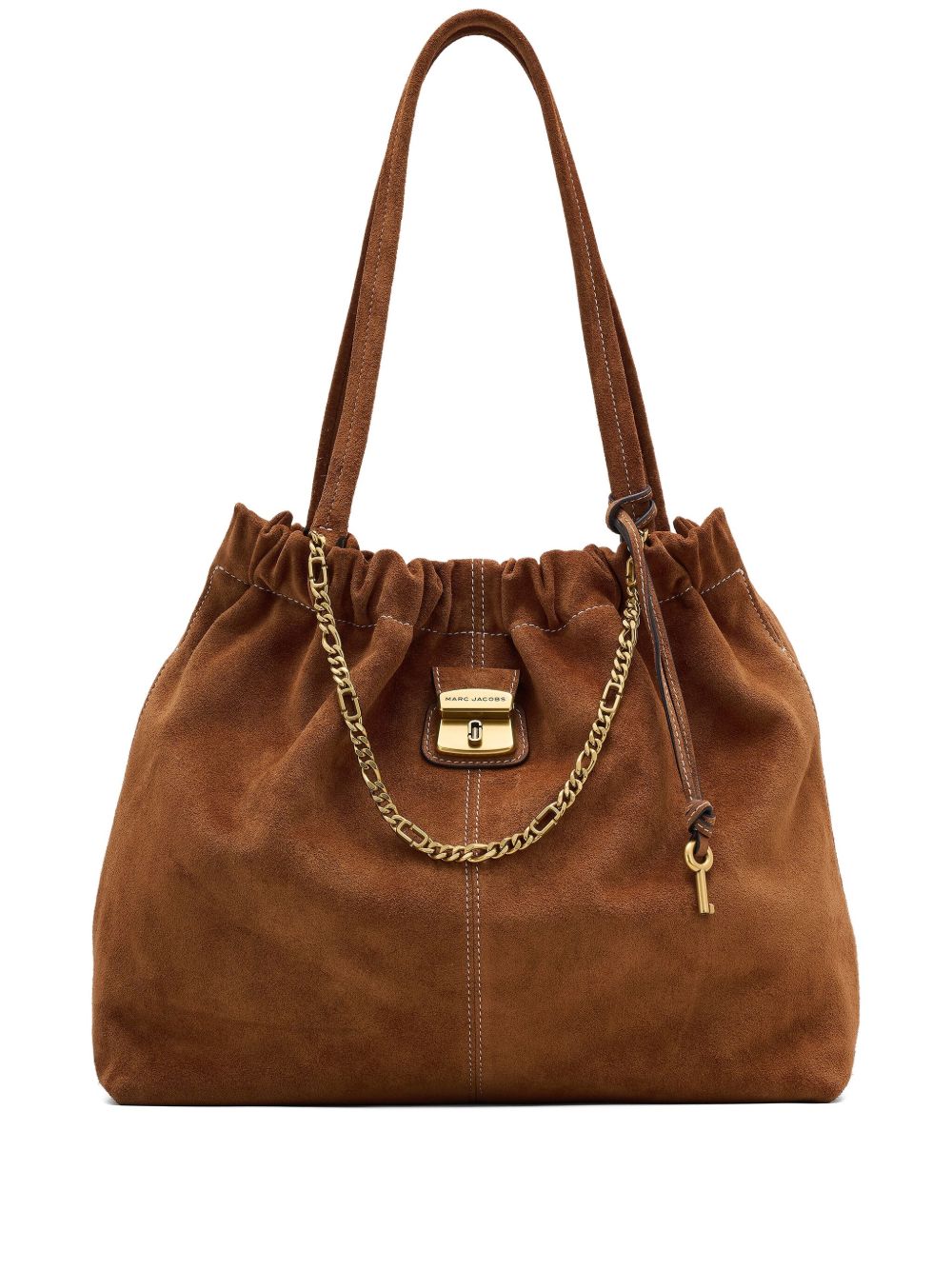 MARC JACOBS Borsa tote 'Cristina' in suede con ciondolo