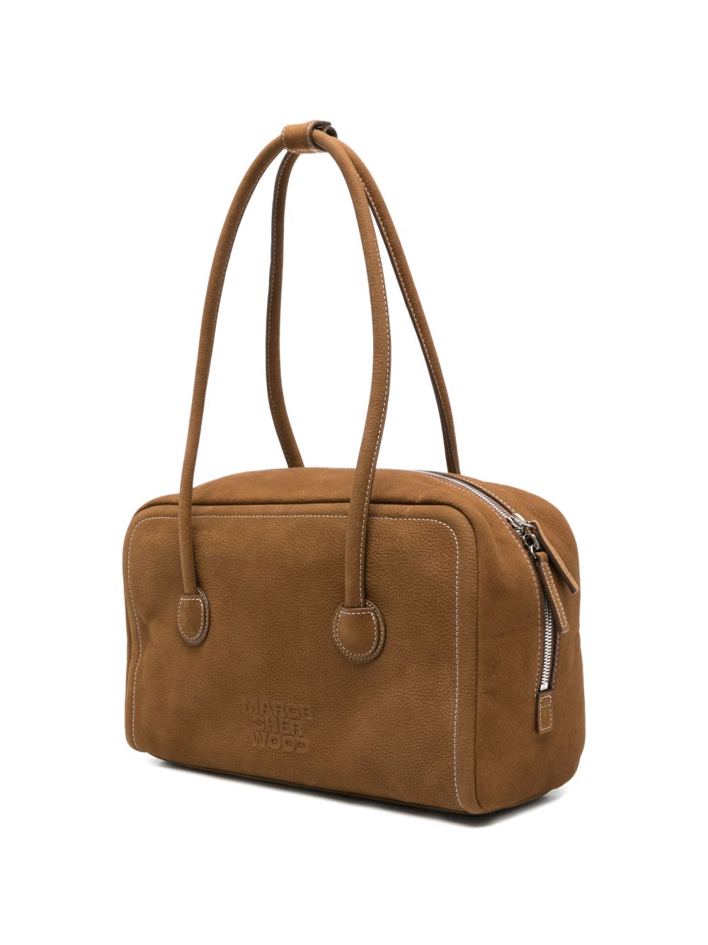 MARGESHERWOOD Borsa a spalla Soft Boston in suede marrone