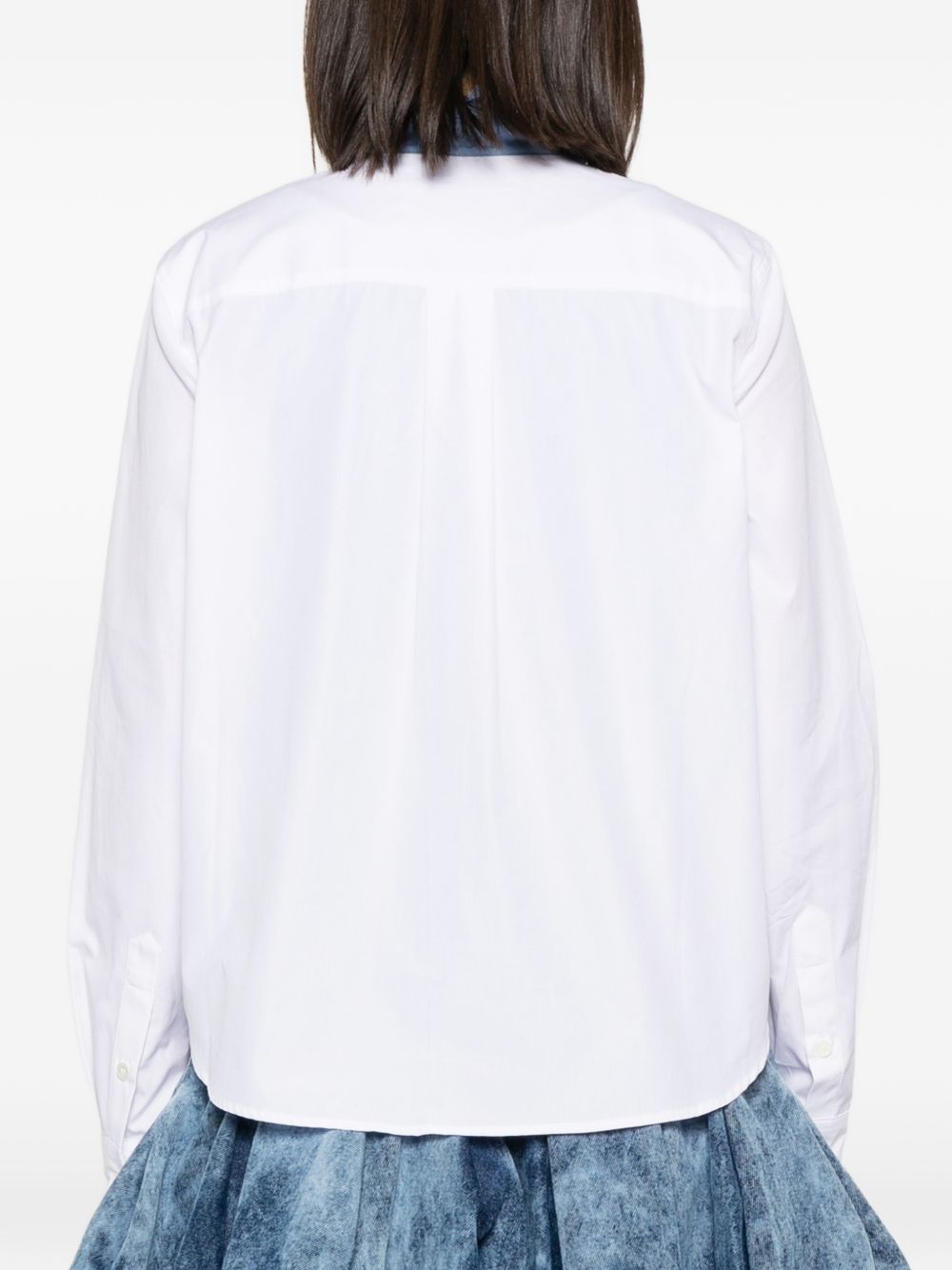 MARNI Camicia bianca con colletto azzurro